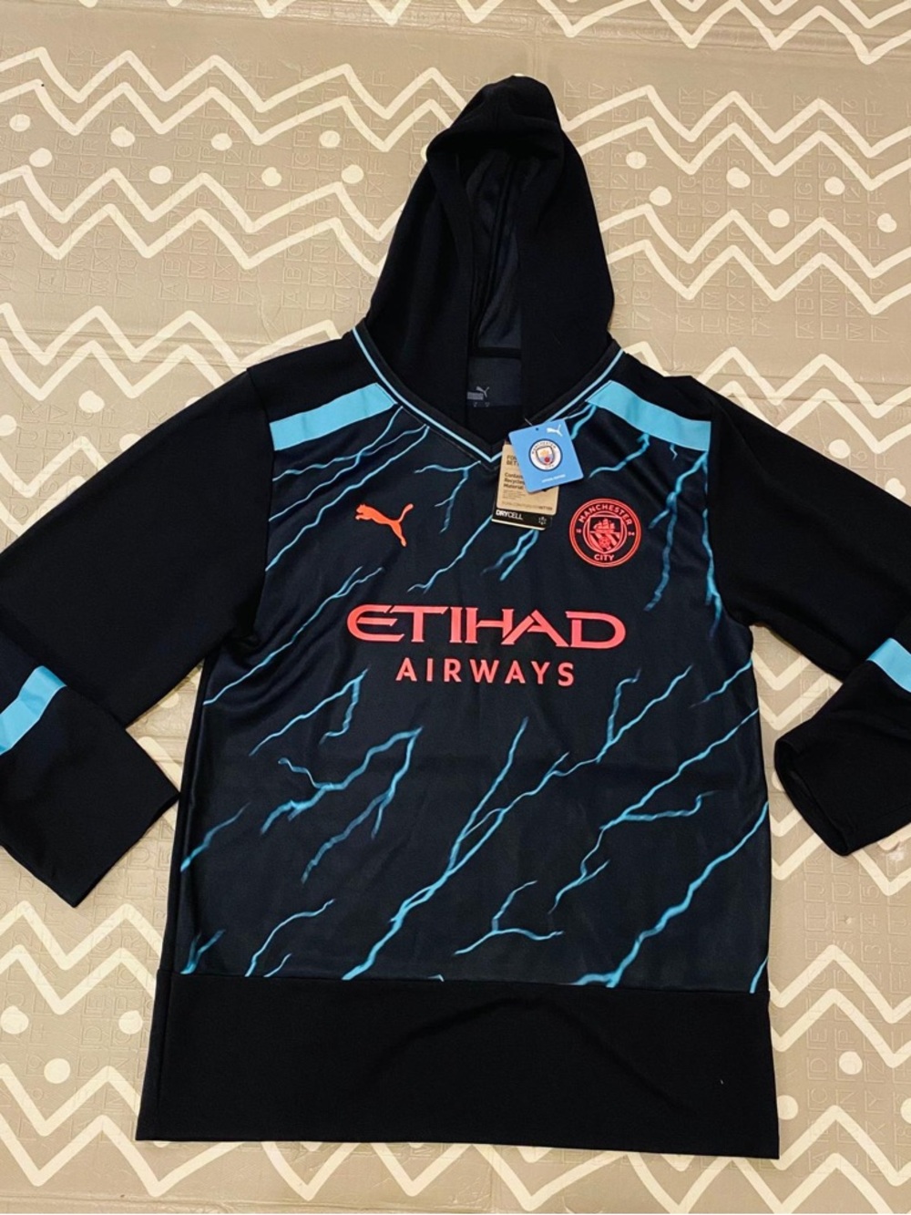 Puma Manchester city running gym soccer football training jersey shirt